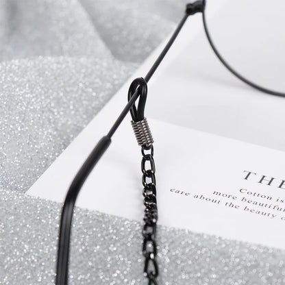 Schwarze Brillenkette – 70 cm